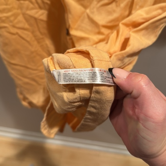 Free People Mari Mini Apricot Lace-Trimmed Dress Large - Picture 9 of 9